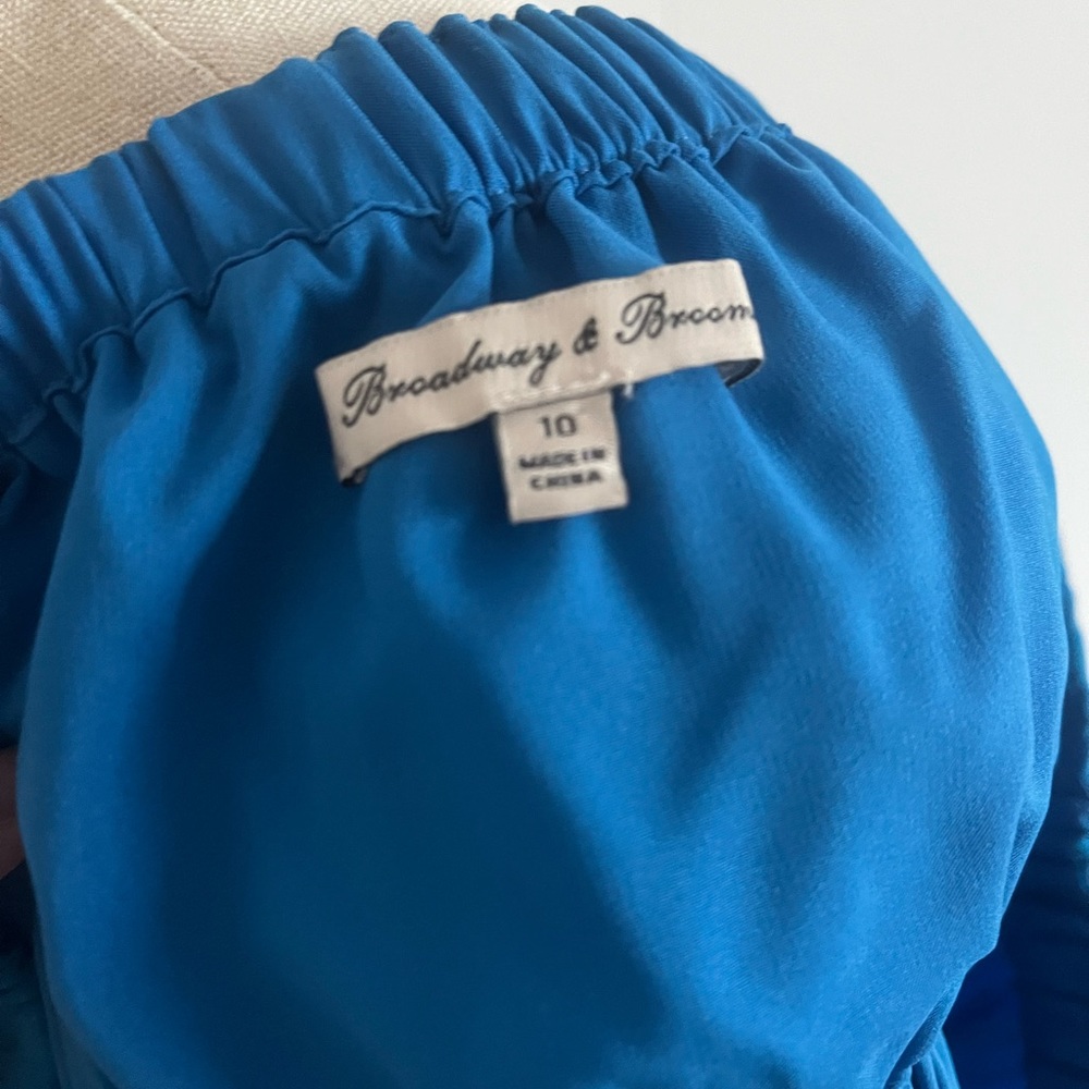 Madewell Silk Aqua Strapless Dress 10 - Picture 4 of 4